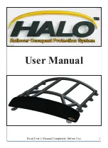 Halo Rollover Occupant Protection System User Manual preview