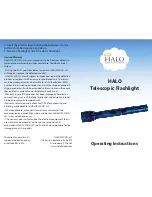 Предварительный просмотр 1 страницы Halo2Cloud HALO Telescopic Flashlight Operating Instructions