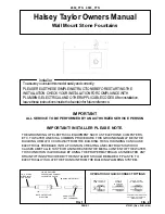 Halsey Taylor 4592 FTN Owner'S Manual preview