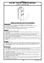 Halsey Taylor GBVAHC U Series Owner'S Manual preview