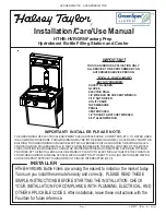 Halsey Taylor GreenSpec HTHB-HVRGRN Installation, Care & Use Manual preview