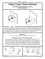 Halsey Taylor HRFGEBP_A Series Owner'S Manual preview