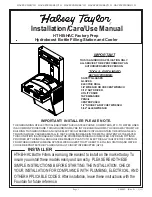 Halsey Taylor HTHB-HAC Installation, Care & Use Manual preview