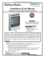 Halsey Taylor HydroBoost HTHBSM-1A Installation & Use Manual preview