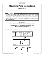 Preview for 1 page of Halsey Taylor MPW100 Instructions