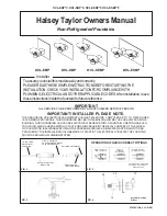 Halsey Taylor OVL-EBP Owner'S Manual preview