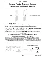 Halsey Taylor RC8AQA Owner'S Manual preview