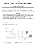 Предварительный просмотр 1 страницы Halsey Taylor SJ30 Owner'S Manual