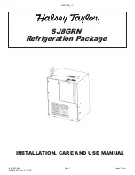 Preview for 1 page of Halsey Taylor SJ8GRN Installation, Care And Use Manual