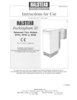 Preview for 1 page of Halstead Buckingham III BF40 Instructions For Use