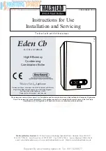 Preview for 1 page of Halstead Eden CB Instruction For Use & Installation Instructions