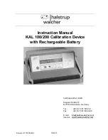 halstrup-walcher KAL 100 Instruction Manual preview