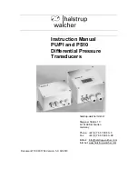 Preview for 1 page of halstrup-walcher PU10 Instruction Manual