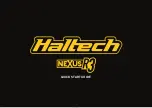 Предварительный просмотр 1 страницы Haltech NEXUS R3 Quick Start Manual