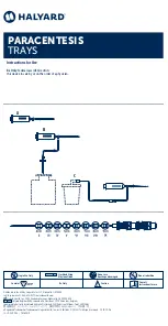 Предварительный просмотр 1 страницы Halyard PARACENTESIS TRAYS Instructions For Use Manual