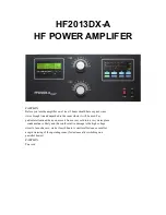 Ham radio HF2013DX-A Instruction Manual preview