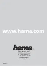 Предварительный просмотр 1 страницы Hama 00040966 Operating Manual