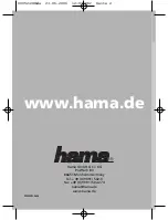 Предварительный просмотр 1 страницы Hama 00052498 Manual