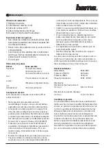 Preview for 6 page of Hama 00057116 Operating Instructions Manual