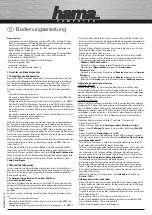 Preview for 1 page of Hama 00078477 Operating Instructions Manual