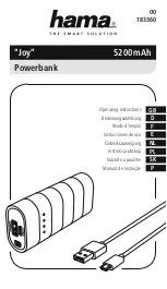 Hama 00183360 Operating Instructions Manual предпросмотр