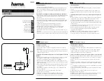 Preview for 1 page of Hama 179557 Operating	 Instruction