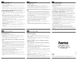 Preview for 2 page of Hama 179557 Operating	 Instruction