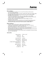 Предварительный просмотр 5 страницы Hama 39751 Operating	 Instruction