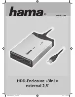 Preview for 1 page of Hama 3in1 2.5" HDD-Enclosure Operating	 Instruction