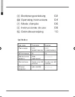 Предварительный просмотр 2 страницы Hama 5202 Operating Instructions Manual