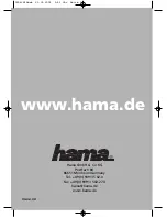 Предварительный просмотр 1 страницы Hama 62868 Operating	 Instruction