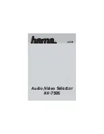 Preview for 1 page of Hama AV-750S Operating	 Instruction