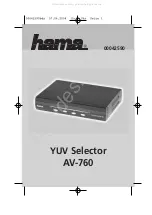 Предварительный просмотр 1 страницы Hama AV-760 Operating	 Instruction