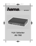 Hama AV-760 Operating Instruction preview