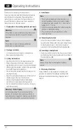 Preview for 4 page of Hama Bike Operating Instructions Manual