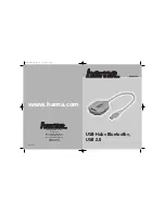 Предварительный просмотр 1 страницы Hama Bluetooth USB-Hub Operating	 Instruction