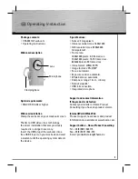 Предварительный просмотр 4 страницы Hama CM-2021 AF Operating Instructions Manual