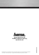 Preview for 1 page of Hama D-86651 Operating Instructions Manual