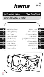 Hama Easy Snap Operating Instructions Manual preview