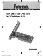 Hama Fast Ethernet LAN card 10/100 Mbps Operating Instructions Manual preview