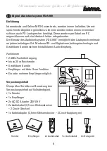 Preview for 6 page of Hama FDA 980 Operation User'S Manual