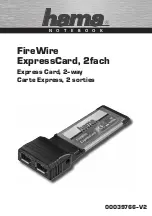 Preview for 1 page of Hama FireWire ExpressCard Operating	 Instruction