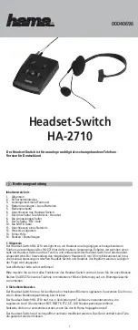 Preview for 1 page of Hama HA-2710 User Manual