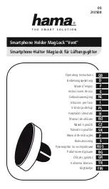 Preview for 1 page of Hama MagLock Vent Operating Instructions Manual