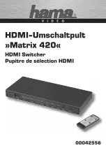 Предварительный просмотр 2 страницы Hama Matrix 420 Operating Instructions Manual