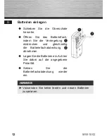 Предварительный просмотр 12 страницы Hama MW1002 Operating Instructions Manual