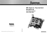 Preview for 1 page of Hama PCI-Express 00049246 Operating	 Instruction