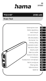 Предварительный просмотр 1 страницы Hama PD20-HD Operating Instructions Manual