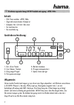 Предварительный просмотр 3 страницы Hama RTR-100 Operating	 Instruction