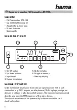 Предварительный просмотр 9 страницы Hama RTR-100 Operating	 Instruction